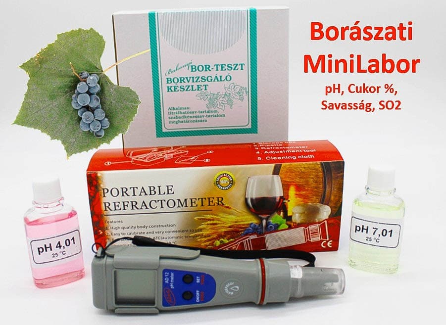Weinbau-miniLABOR mit Refraktometer und pH-Gerät