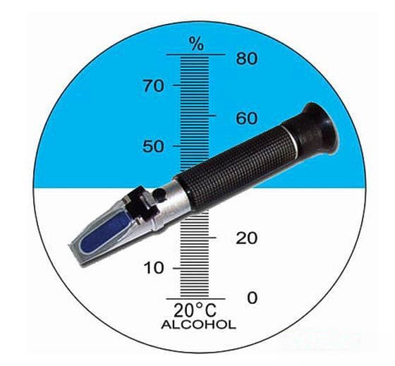 RHW-80 Alkoholrefraktometer 0–80 %